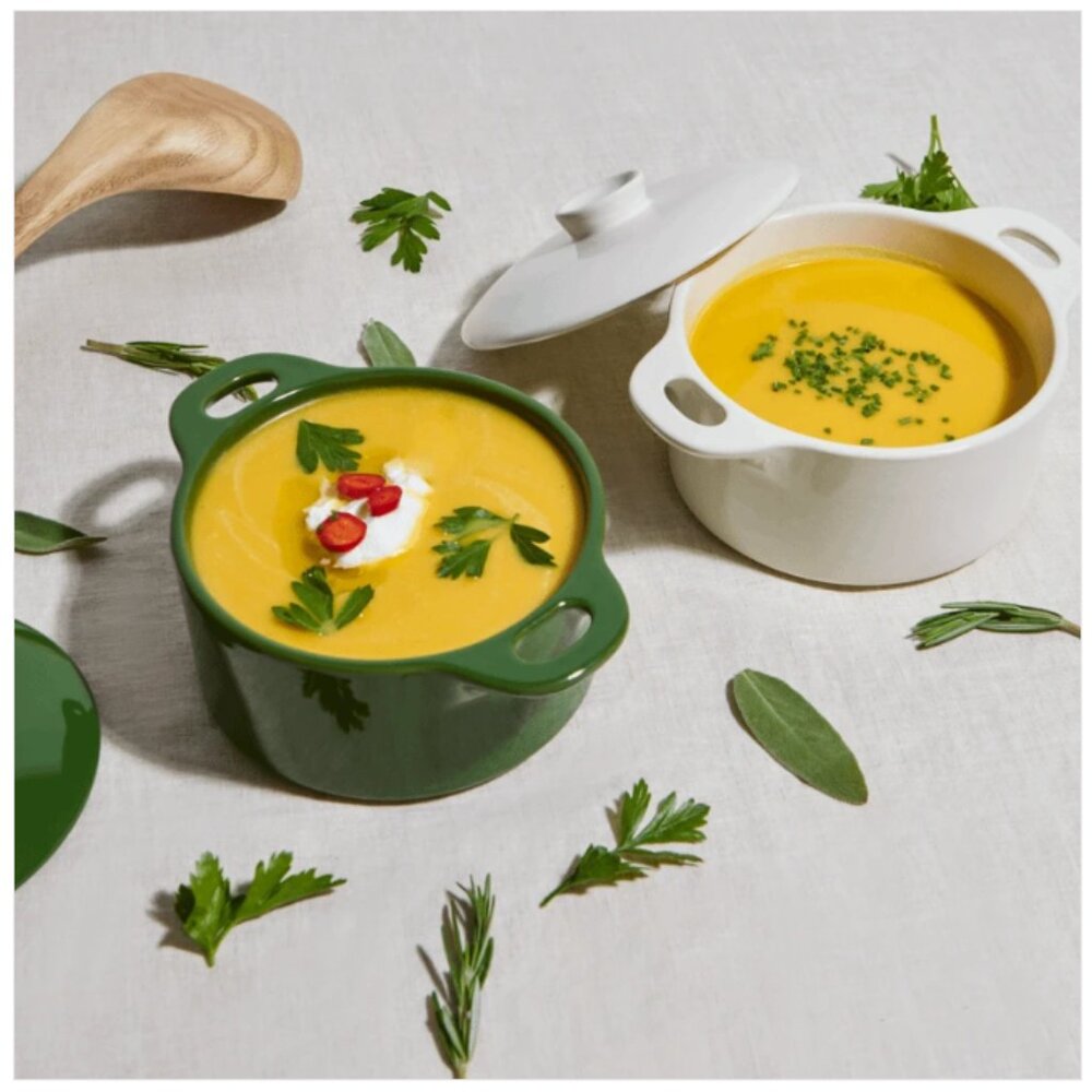 Brocc Your Body Mini Round Ceramic Cocotte Set NWT